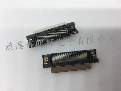 原装连接器0714300005 小68CSCI 68P弯脚焊板 槽式母头