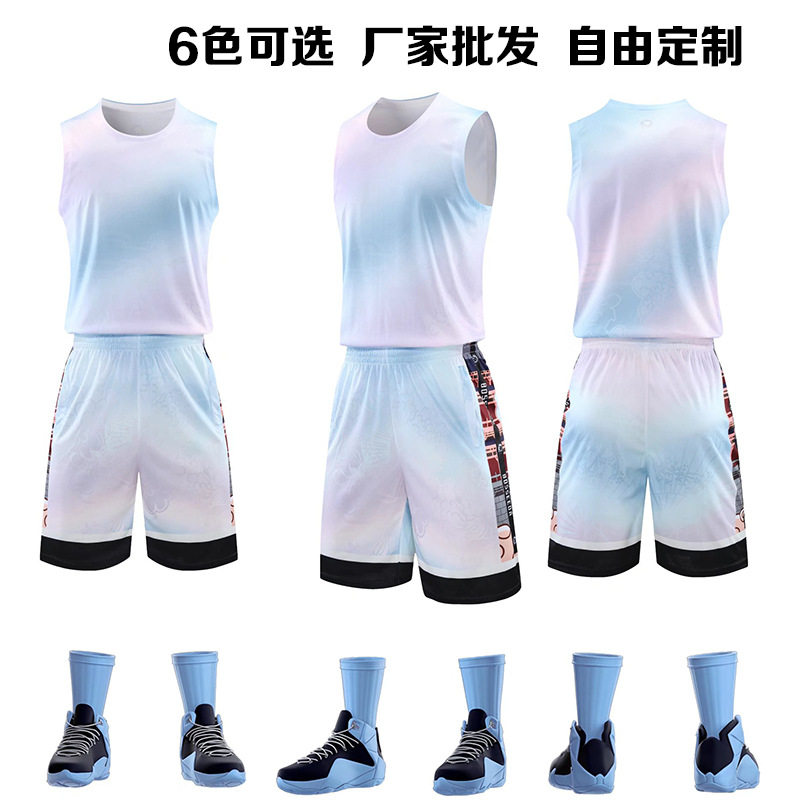 极速跨境男学生美式夏天速干背心篮球衣球衣篮球服运动套装女