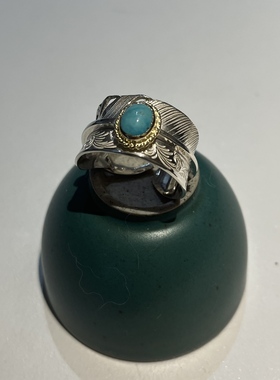 z-native原first arrows匠人手刻天然原矿松石羽毛戒指对戒