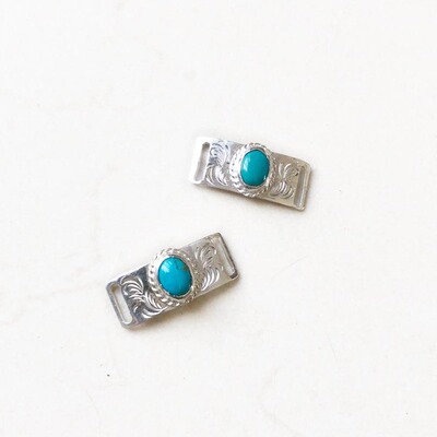 唐草松石潮牌球银鞋扣