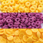 轻食低脂脆玉米片紫薯圈谷物脆圈早餐即食儿童干吃零食冲泡牛奶