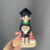 石塑粘土软陶人偶摆台真人q版 定制情侣闺蜜结婚礼物毕业生日摆件