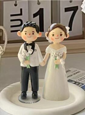 石塑粘土软陶人偶摆台真人q版定制情侣闺蜜结婚礼物毕业生日摆件