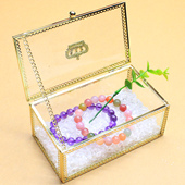 如鸿天然消磁石水晶手链吊坠收纳盒碎石消磁碗首饰收纳盒容器