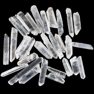 如鸿天然白水晶柱原石细长条碎石摆件石头矿石消磁石鱼缸石底砂