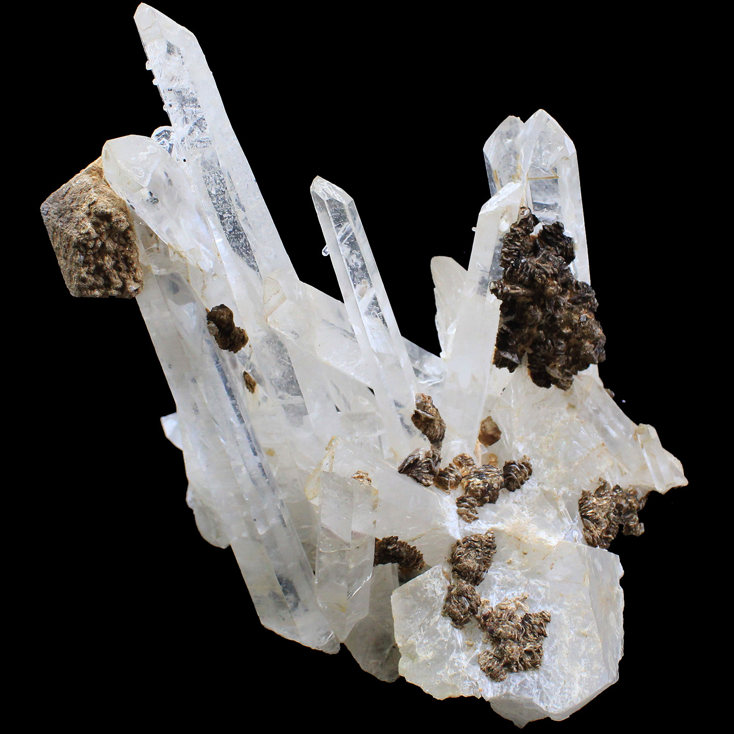 天然白水晶晶簇摆件矿石