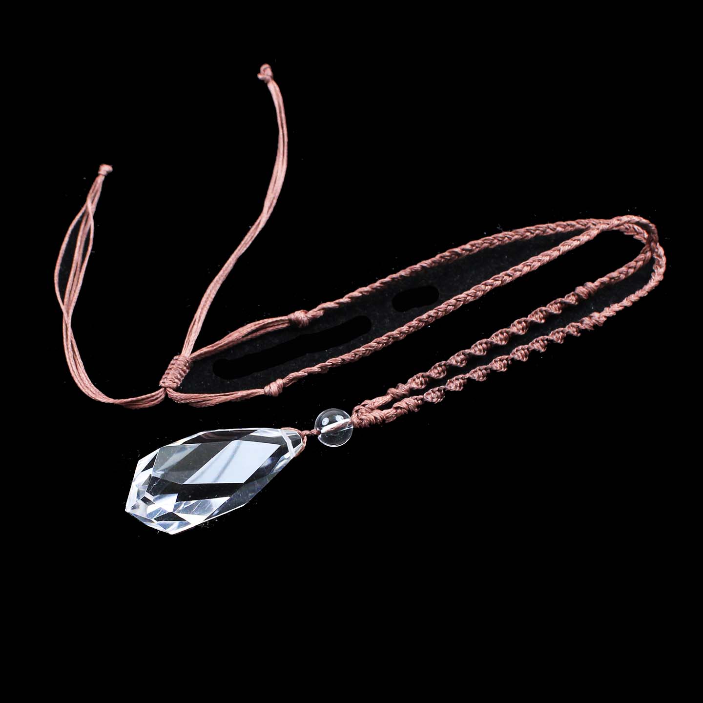 吊坠天然白水晶原石如鸿灵摆