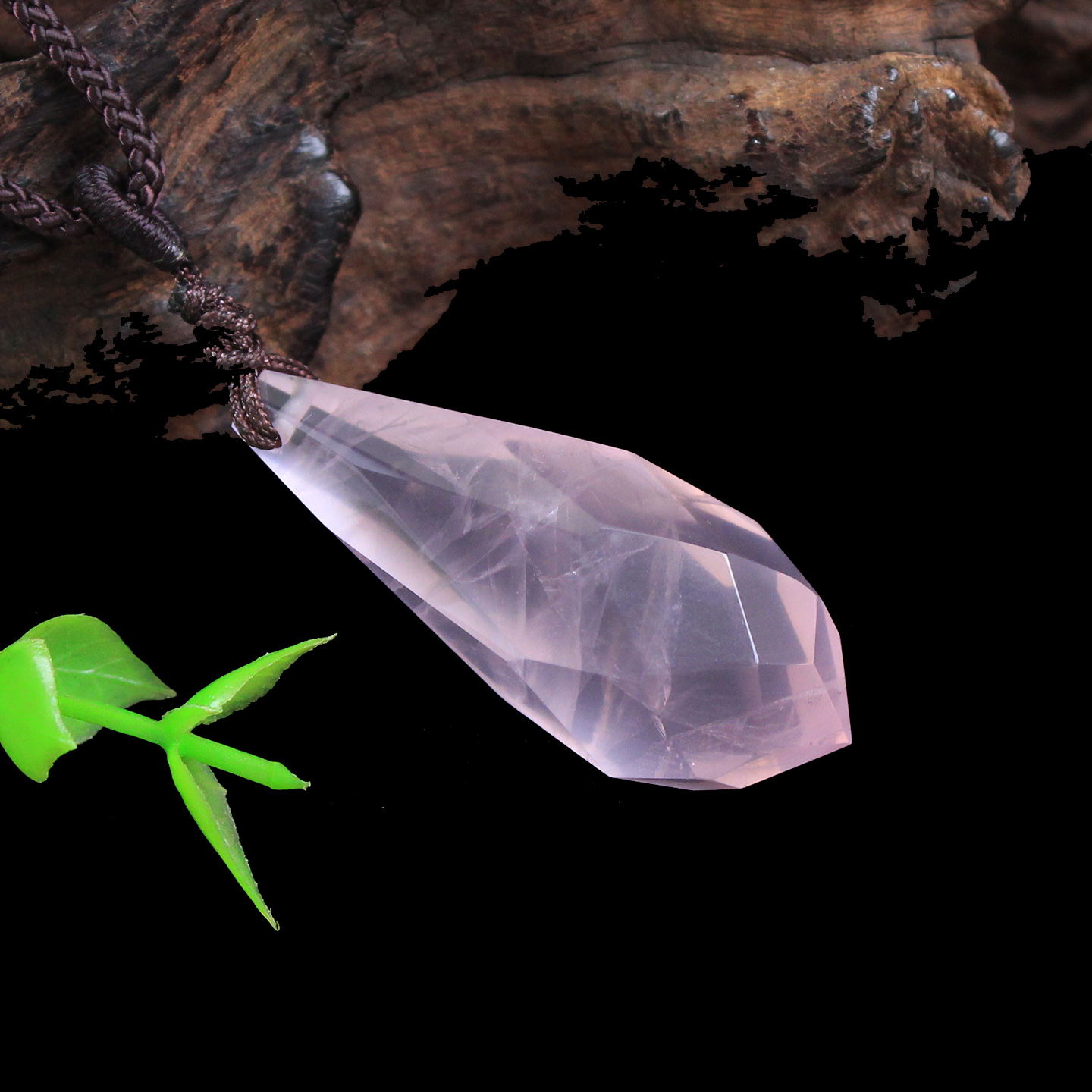 粉晶吊坠如鸿水晶灵摆吊坠