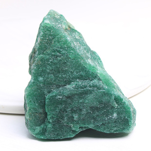 如鸿一物一图天然水晶原石摆件绿色草莓晶矿石大块毛料鱼缸石头