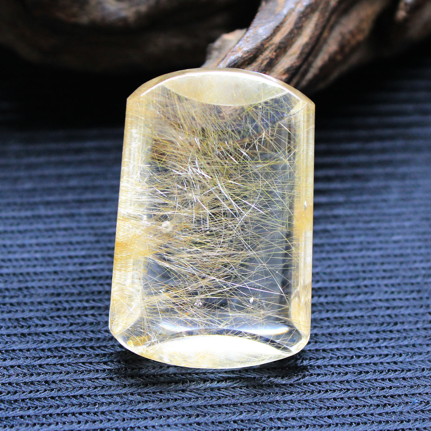 如鸿天然发晶无事牌水晶原石挂件手把玩件小号高质量配饰DIY吊坠