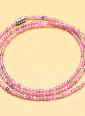 如鸿天然红碧玺超细女士手链