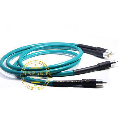 美国Cardas卡达斯CROSS纯铜发烧级音响双莲花RCA插头音频信号线