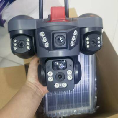 hot 4G v380pro跨境三镜头太阳能摄像头 防盗camera网络摄像机