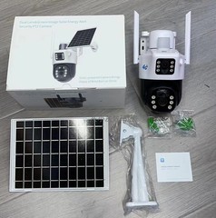 v380pro跨境双画面太阳能摄像头户外4g camera网络摄像机200万