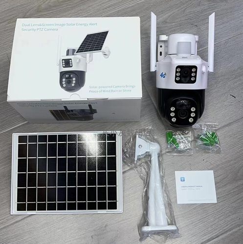 v380pro跨境双画面太阳能摄像头户外4g camera网络摄像机200万