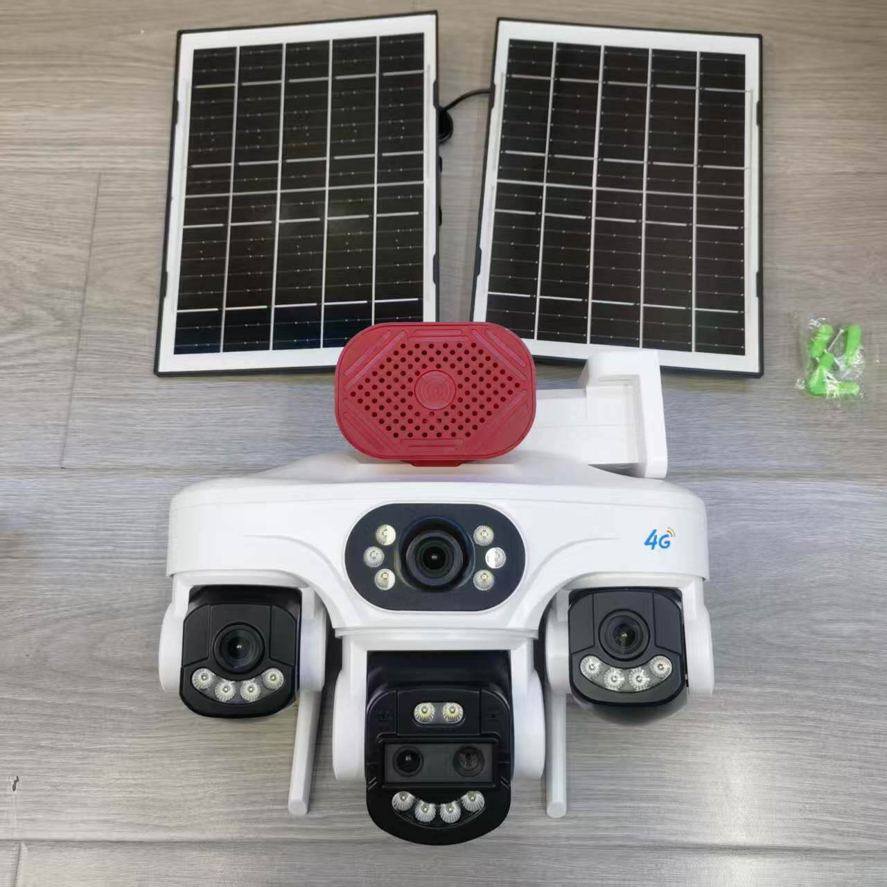 小鹰看看okam太阳能三镜头变焦款无线户外网络摄像头4G camera