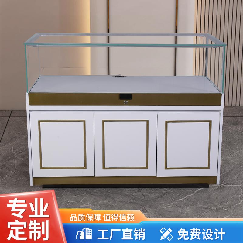现代木制烤漆前开黄金珠宝首饰饰品展示柜博物柜陈列玻璃柜台商用