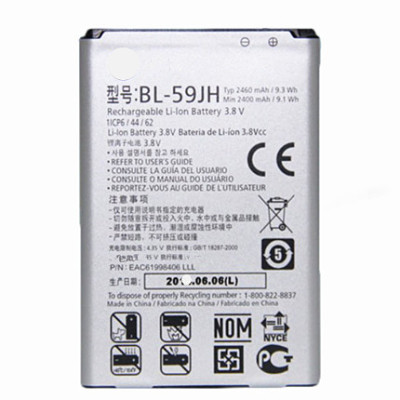 zol LG F5 F3 VS870 Lucid2 P703 P715手机电池 BL-59JH电板座充