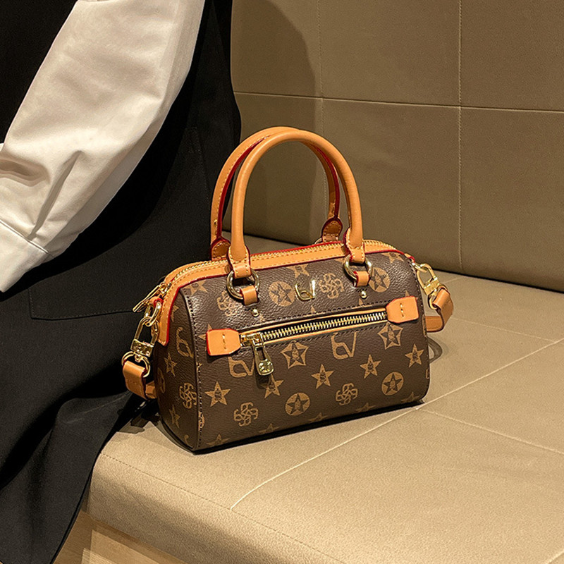 包包女式2025新款潮高级感时尚百搭棕色迷你枕头包手提单肩斜挎包