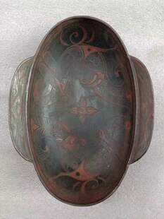 仿制战国麻胎漆器又称夹纻漆器脱胎漆器耳杯型美锈真收藏佳品