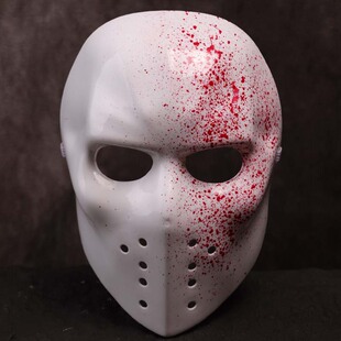 万圣节恐怖曲棍球v字杀人狂魔杰森面具舞会派对吓人整蛊装饰用品