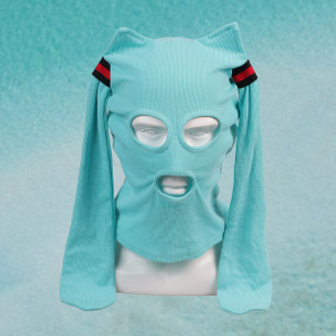 初音未来绑匪蒙面头套游戏帽子cosplay搞怪面具动漫道具二次元