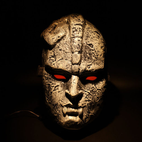 石像鬼发光面具奇妙冒险石面人万圣节恐怖屋男女派对石头人脸谱