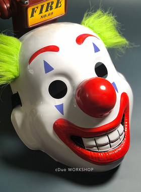 joker小丑面具全脸塑料恐怖万圣节DC影视道具化妆舞会派对PVC周边