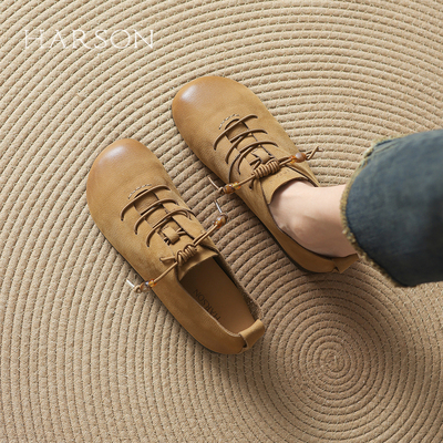 哈森真皮勃肯鞋女2025秋季