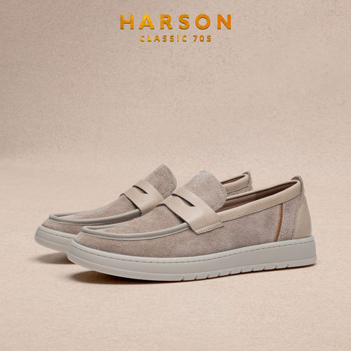 HARSON哈森男鞋一脚蹬乐福鞋
