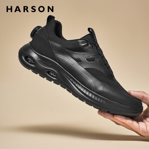 HARSON哈森男鞋网面透气运动鞋