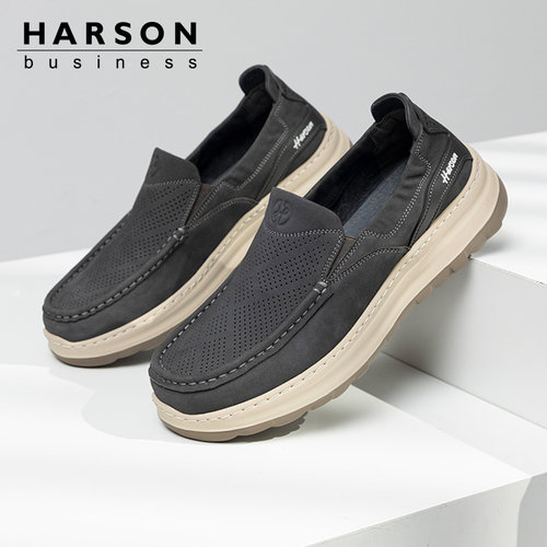 HARSON哈森男鞋一脚蹬乐福鞋