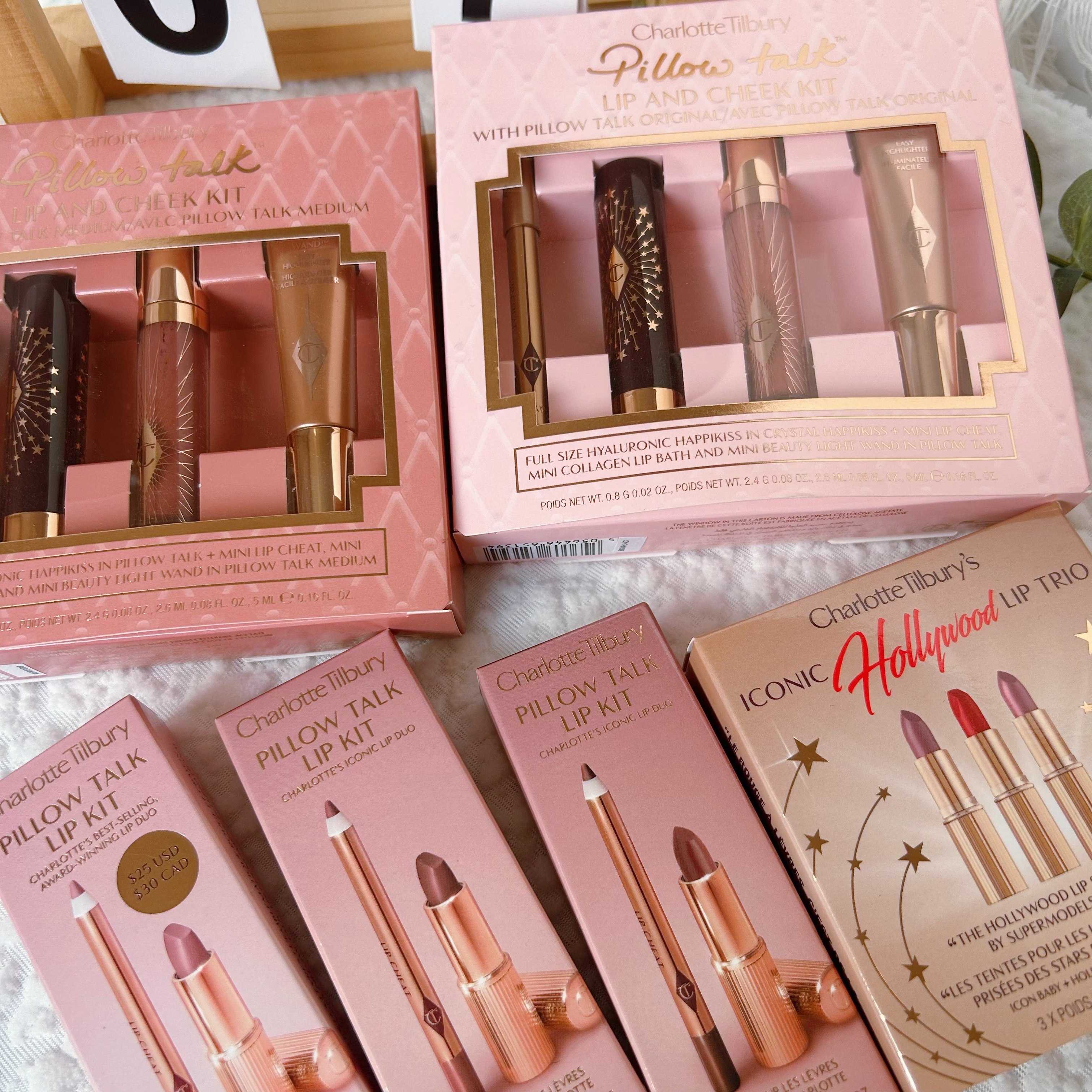 Charlotte Tilbury Dodaq Boyası, Parladıcı və Haylayter Dəsti