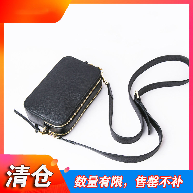 2025春夏新款真皮宽肩带小斜挎包女相机包流苏包女牛皮斜跨小包包