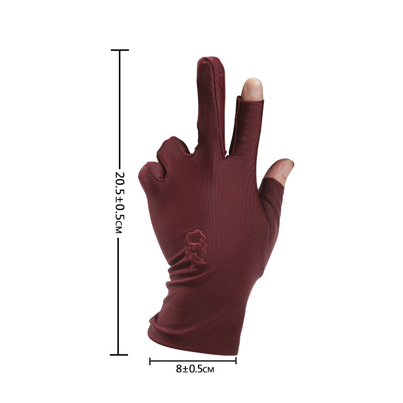 SPRING AUTUMN AND SUMMER HIGH-ELASTIC SPANDEX SPORTS CYCLING TWO-FINGER OUTDOOR TAKEAWAY SUNSCREEN THIN BREATHABLE CEREMONIAL JEWELRY GLOVES