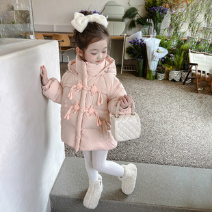 夹棉外套儿童羽绒服 棉袄女孩冬装 女童棉服2025新款 女宝宝棉衣冬季