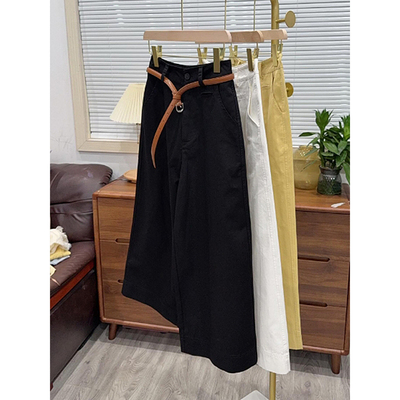 超好看黑色高品质女小个子休闲裤