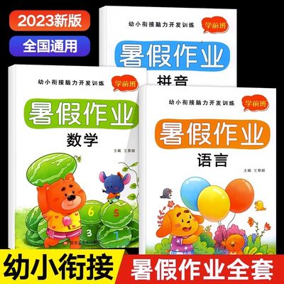 幼小衔接暑假作业 幼儿园升一年级上册入学准备大练习拼音数学语文幼升小大班学前班每日一日一练教材全套试卷测试卷专项练习册题G