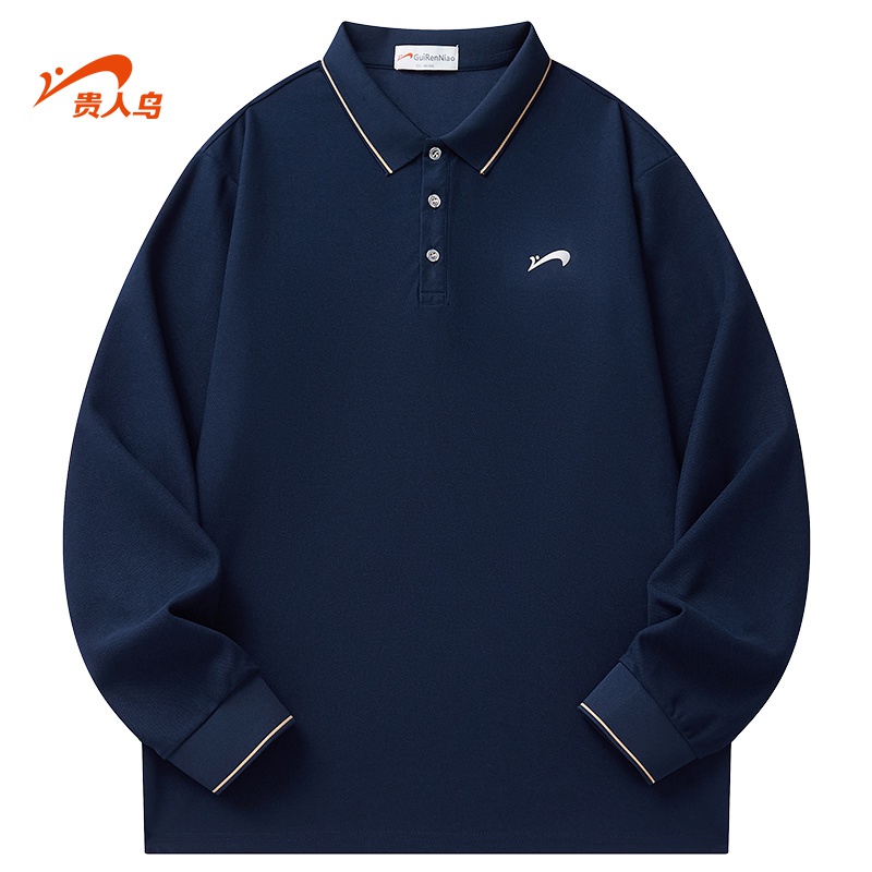 贵人鸟户外百搭长袖POLO衫