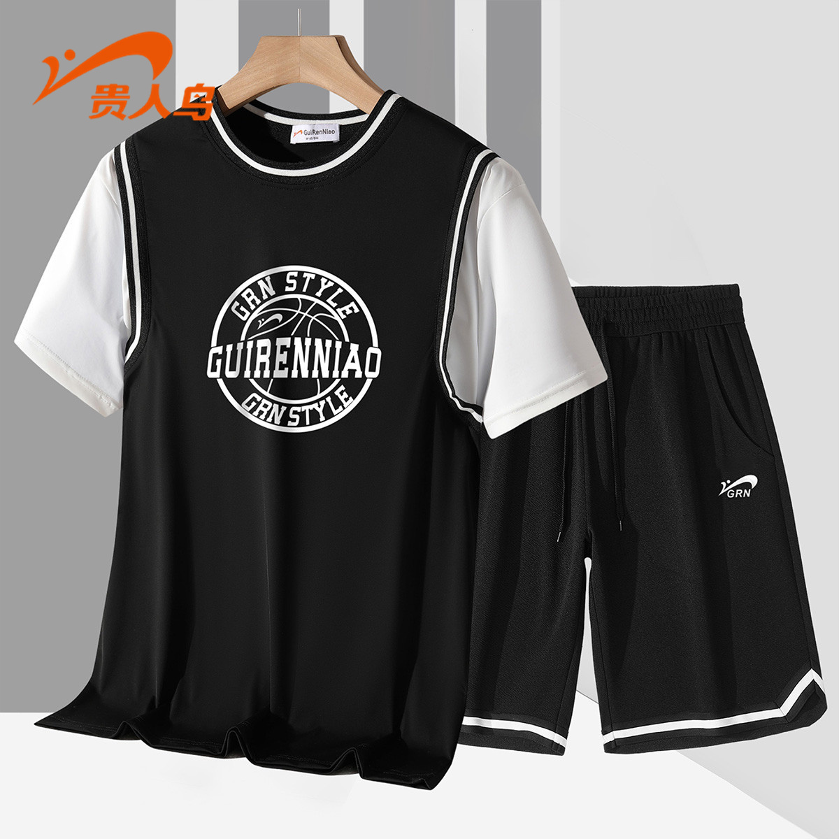 贵人鸟男士休闲透气运动套装