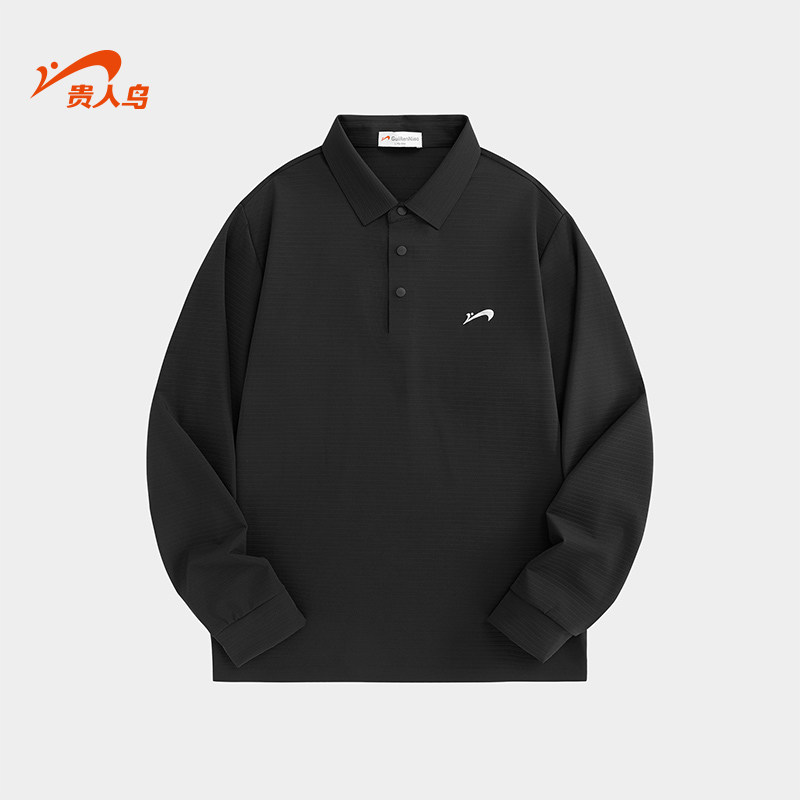 贵人鸟翻领长袖T恤男士商务卫衣2026冬季新款休闲上衣中年爸爸装,运动服/休闲服装,运动POLO衫,淘宝优惠券,粉丝福利购,淘宝优惠卷