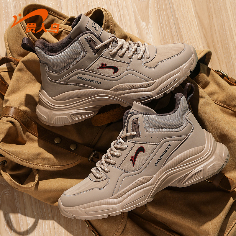 贵人鸟男士系带休闲鞋高帮