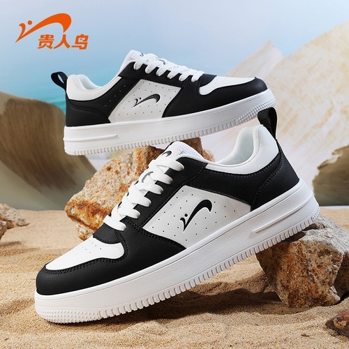 贵人鸟男鞋板鞋低帮黑白休闲鞋男