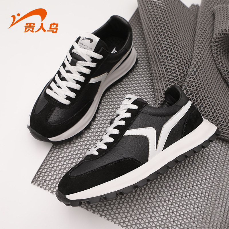 贵人鸟男鞋阿甘鞋春季2026新款网面透气休闲鞋男款减震运动鞋男士