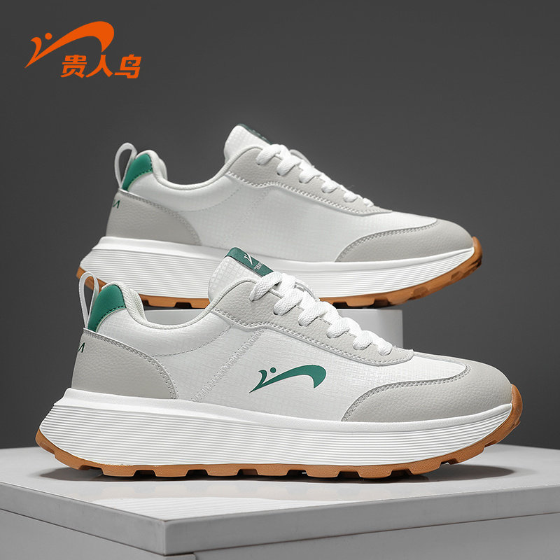 贵人男鞋运动鞋春季2026新款低帮厚底男士休闲鞋经典复古阿甘鞋男