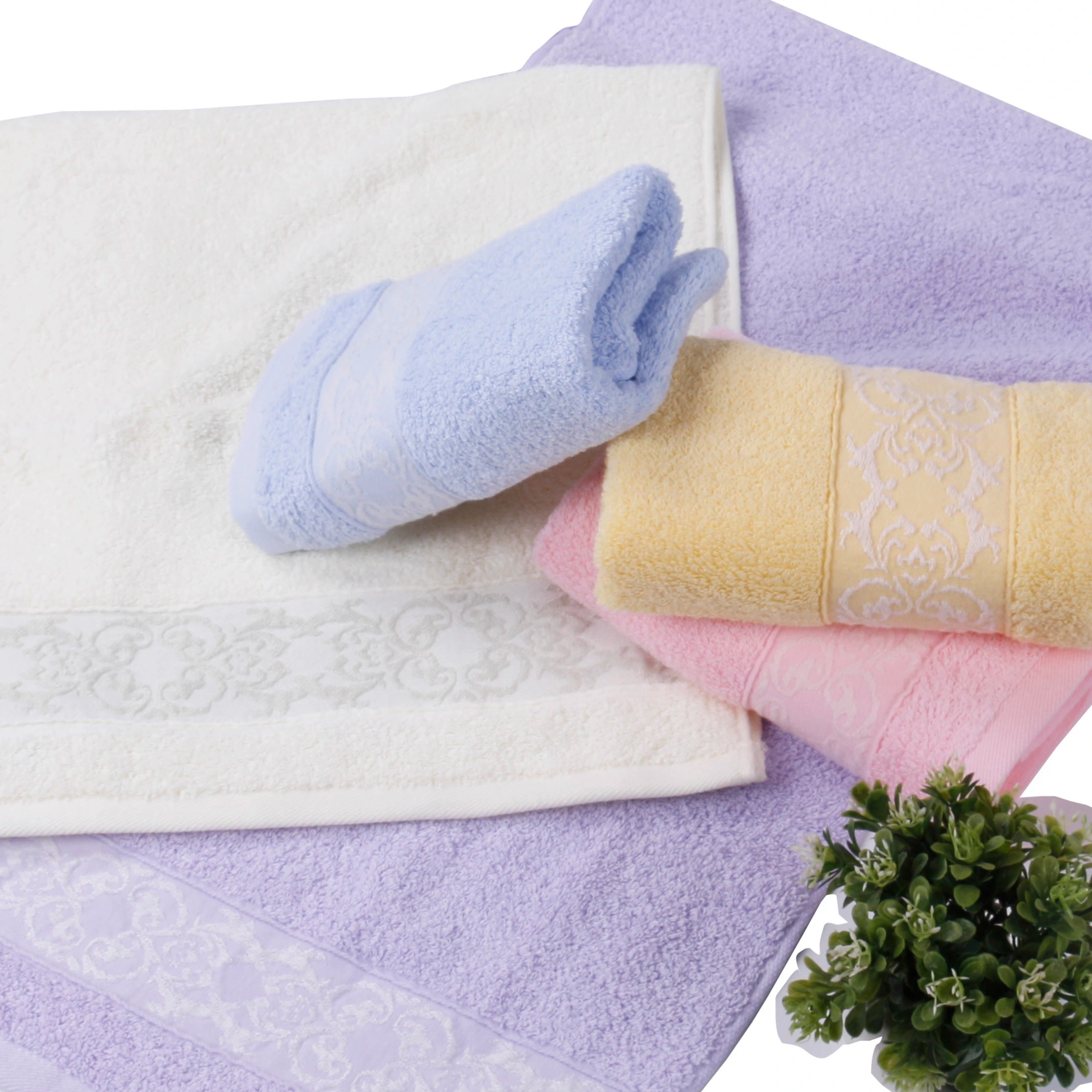 双灯家纺纯棉毛巾3条装洗脸洗澡家用吸水不易掉毛全棉加厚