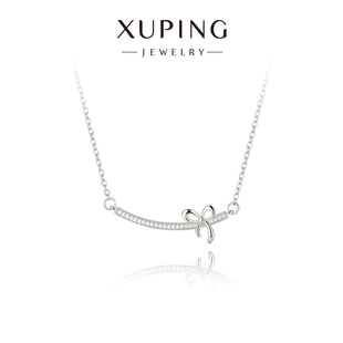 旭平微笑蝴蝶结项链女精致优雅甜美气质小众设计高级感锁骨链