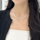 柔柔日常通勤易搭仿珍珠项链简约高级感米珠时尚 颈链