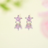 旭平时尚 简约通勤易搭气质合金迷你星星耳钉