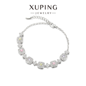 冰糖方形拼接手链女微镶满锆时尚 旭平 星河璀璨 轻奢高级感手饰